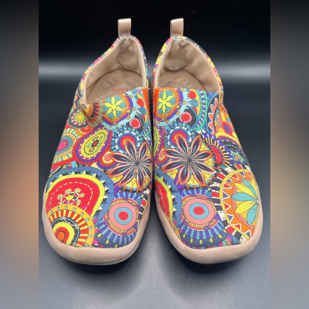 UIN‎ - Blossom Toledo- Colorful Women's Slip-On Shoes, Size:10, Pre-Owned
